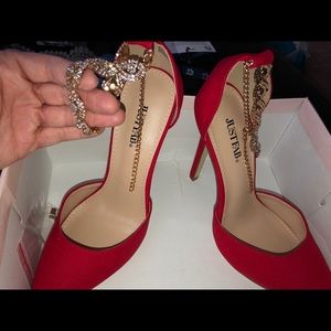 Red pump heel